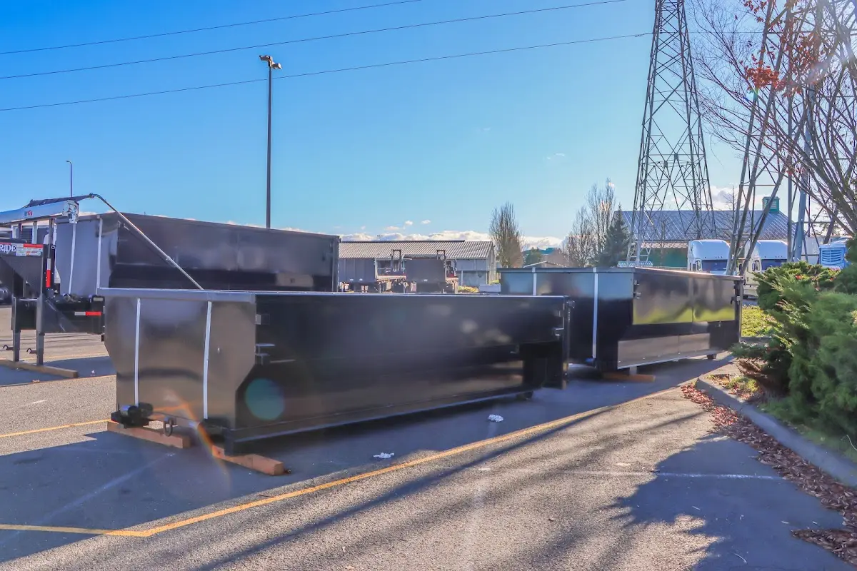 Roll-off dumpster ready for waste disposal at job site for Cleanout Dumpster Rental in Cheverly